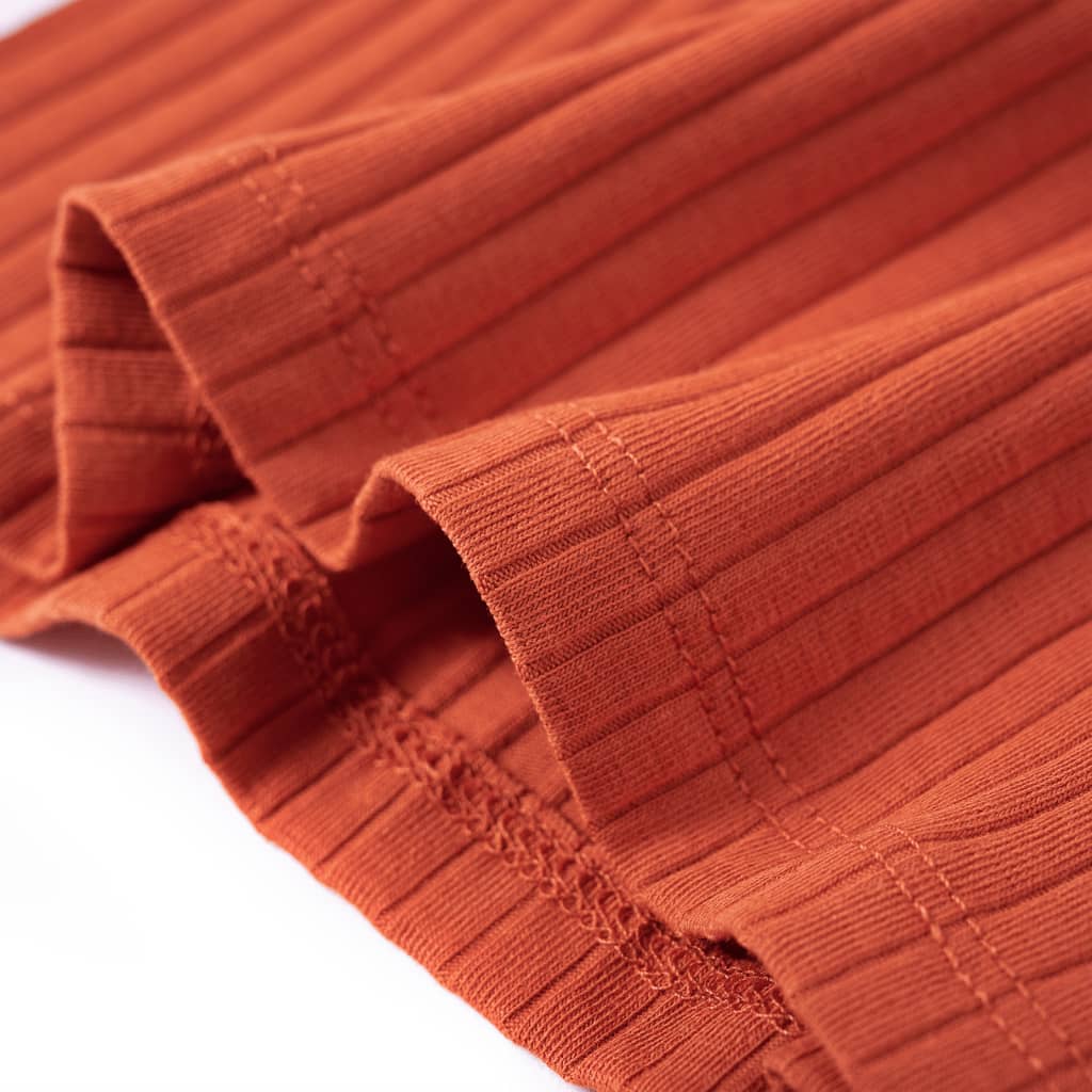 T-shirt de manga comprida para criança laranja-queimado 116