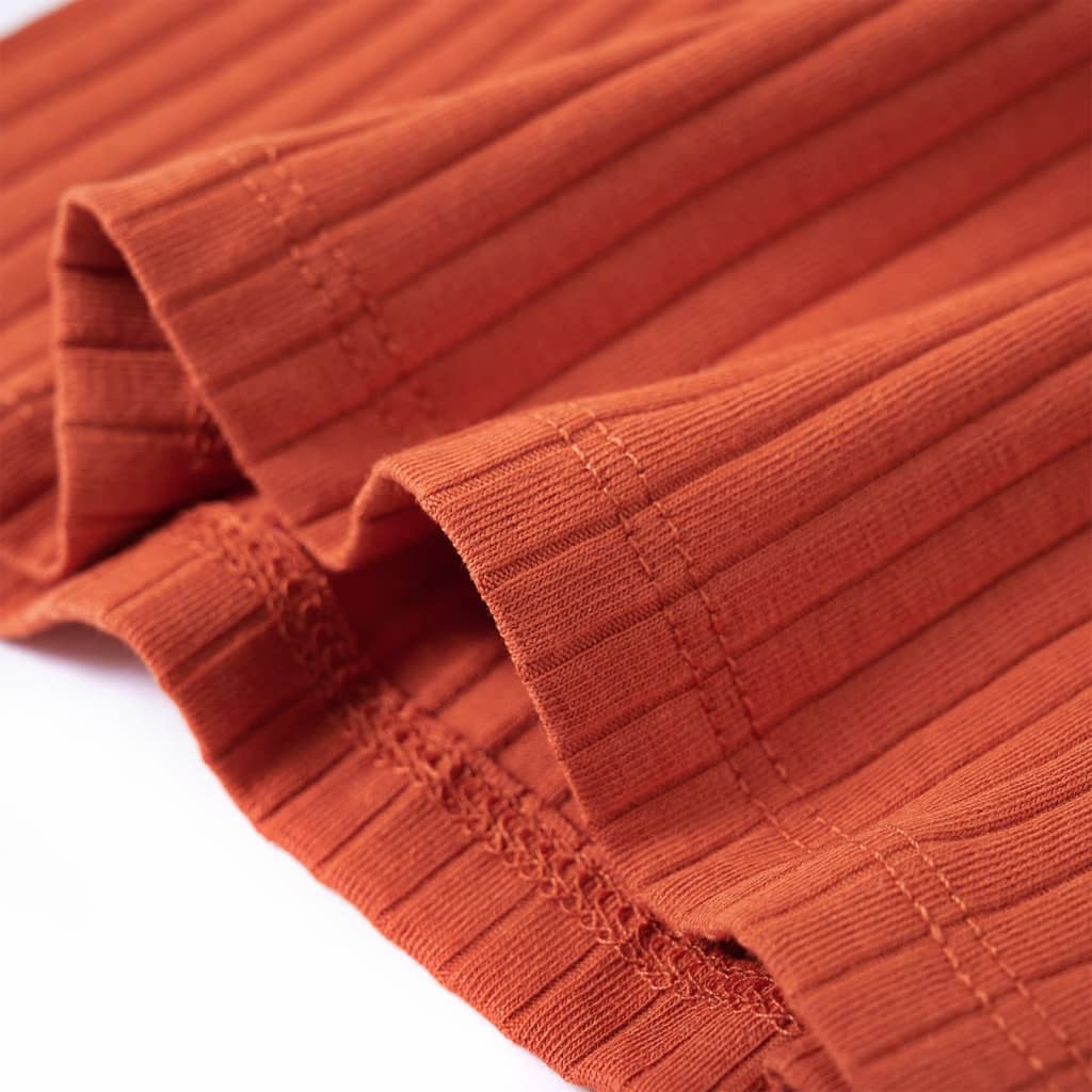 T-shirt de manga comprida para criança laranja-queimado 116