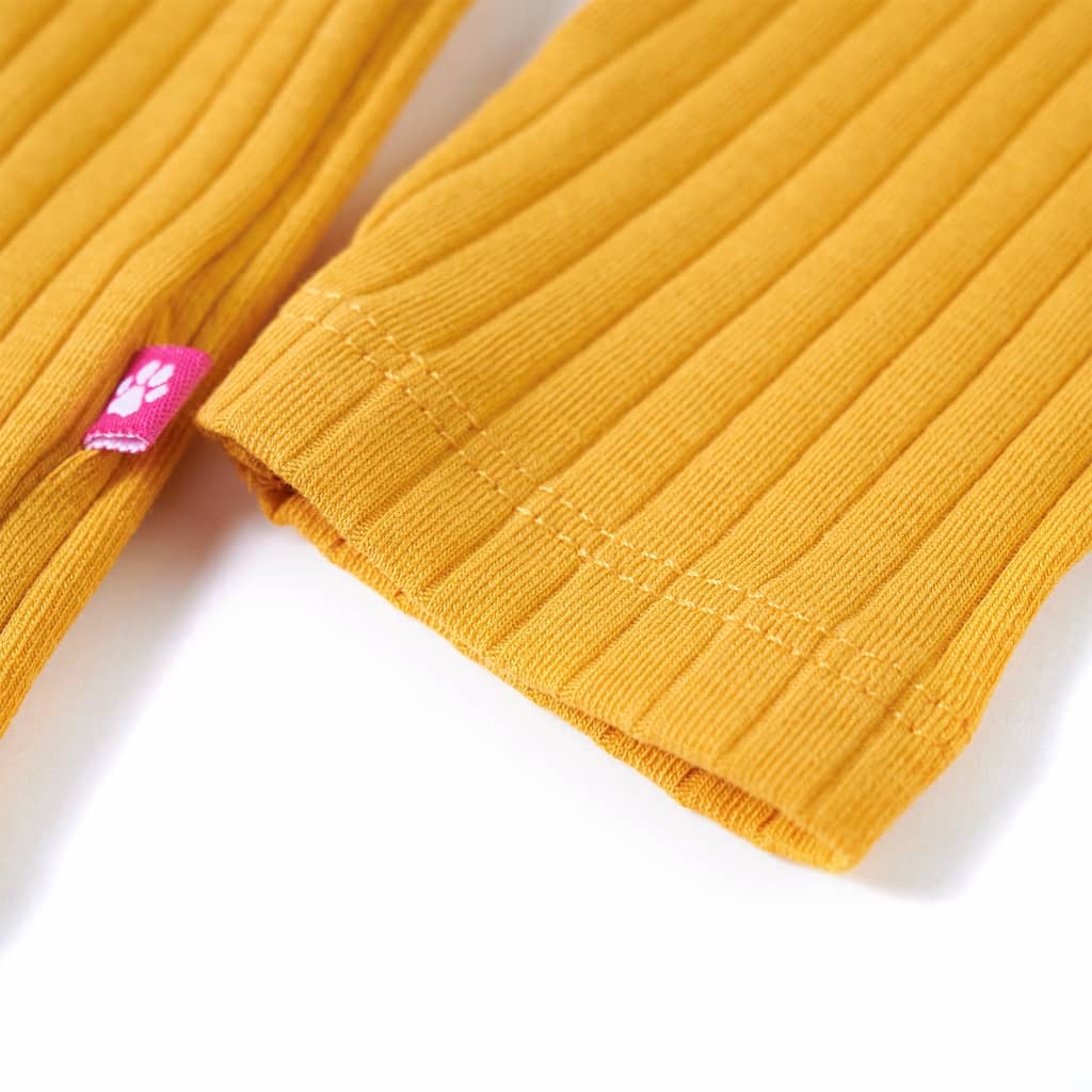 T-shirt de manga comprida para criança cor ocre 116