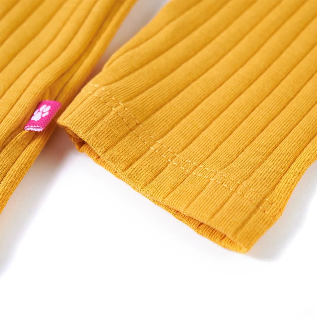 T-shirt de manga comprida para criança cor ocre 116