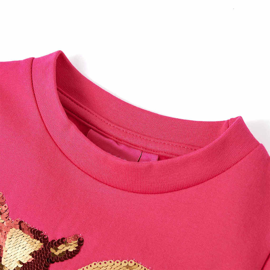 Sweatshirt para criança rosa-choque 128