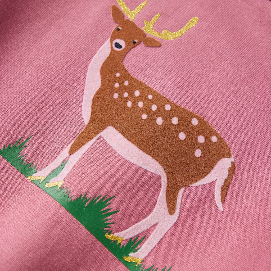 Sweatshirt para criança cor framboesa 140