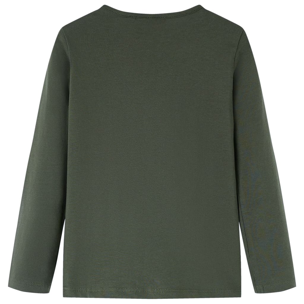 T-shirt de manga comprida para criança caqui 140