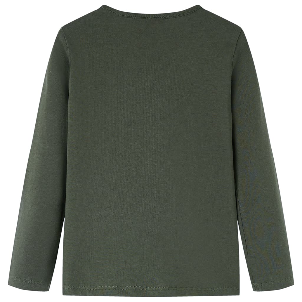 T-shirt de manga comprida para criança caqui 140