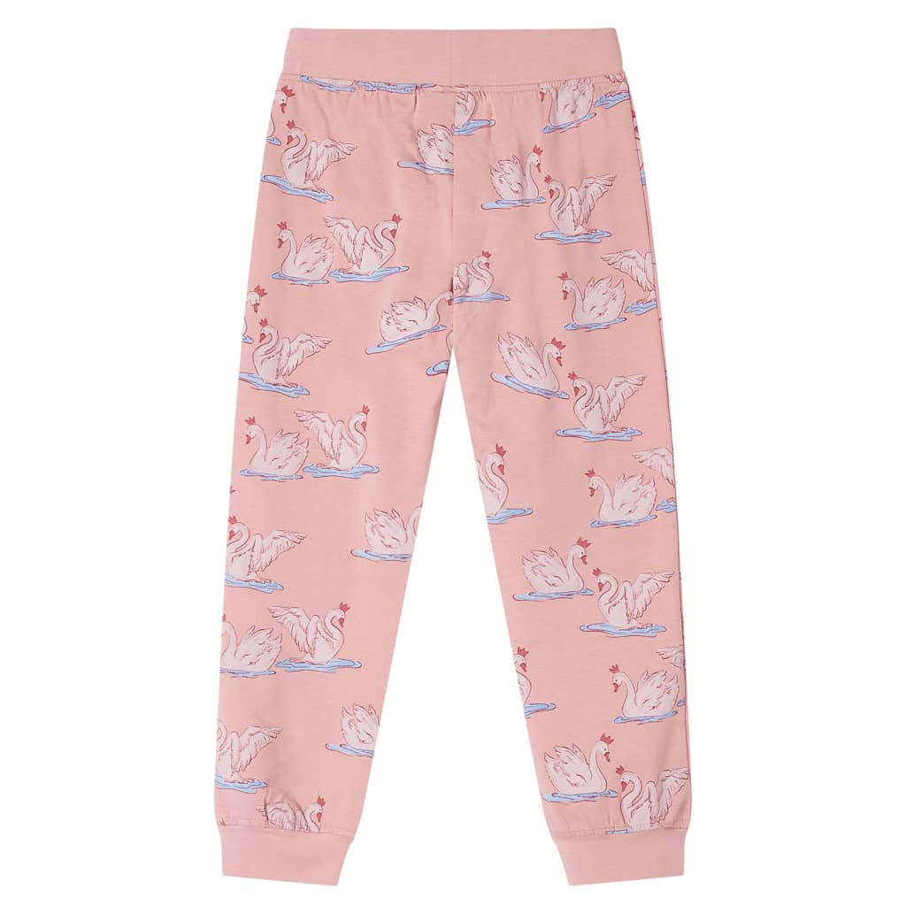 Pijama de manga comprida para criança rosa-claro 92