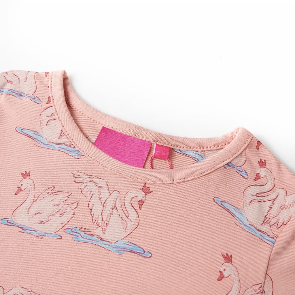 Pijama de manga comprida para criança rosa-claro 92