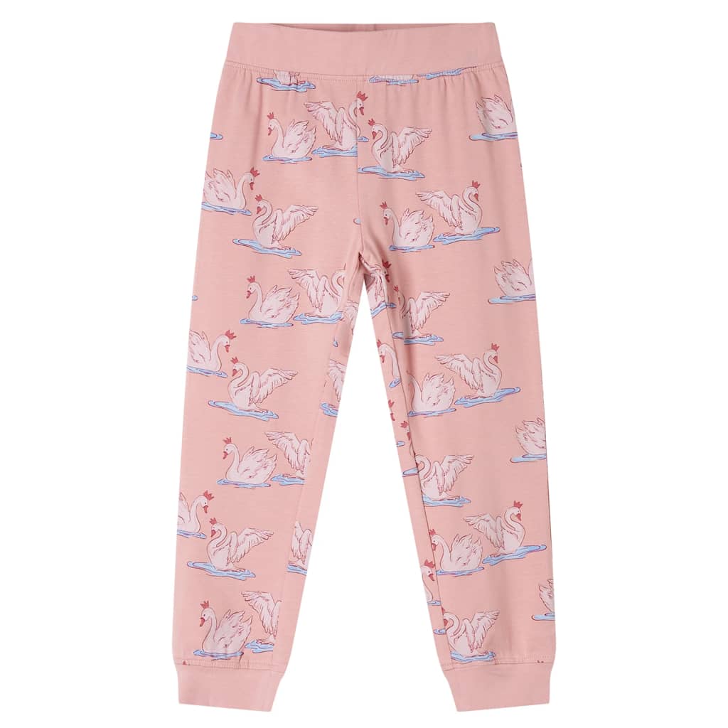 Pijama de manga comprida para criança rosa-claro 92