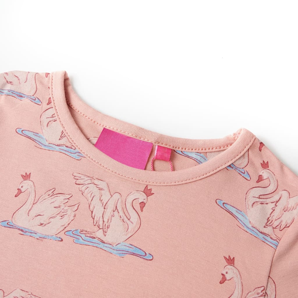 Pijama de manga comprida para criança rosa-claro 92