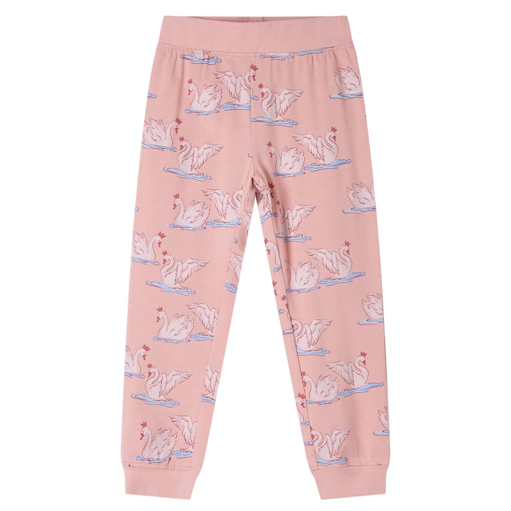 Pijama de manga comprida para criança rosa-claro 92