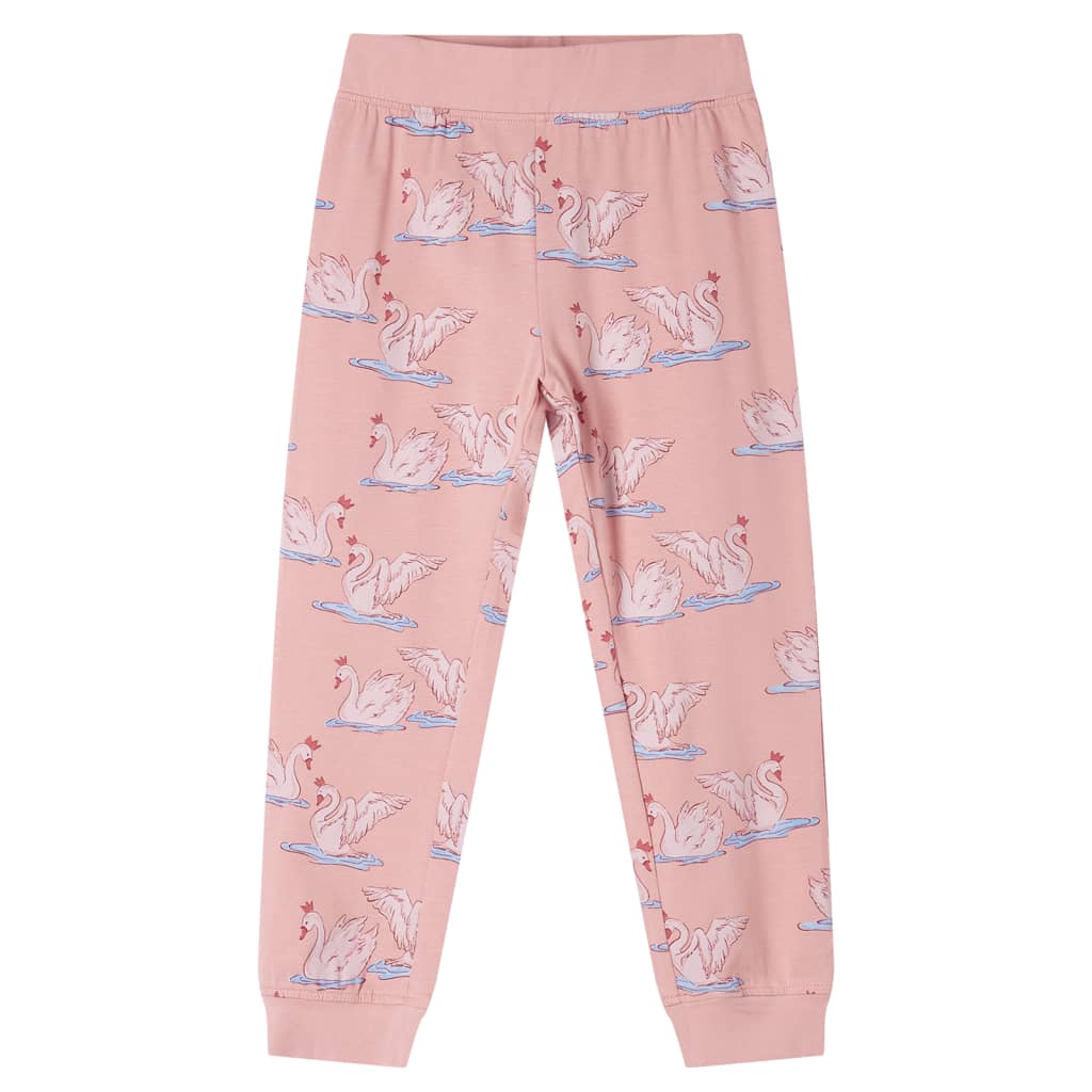 Pijama de manga comprida para criança rosa-claro 92