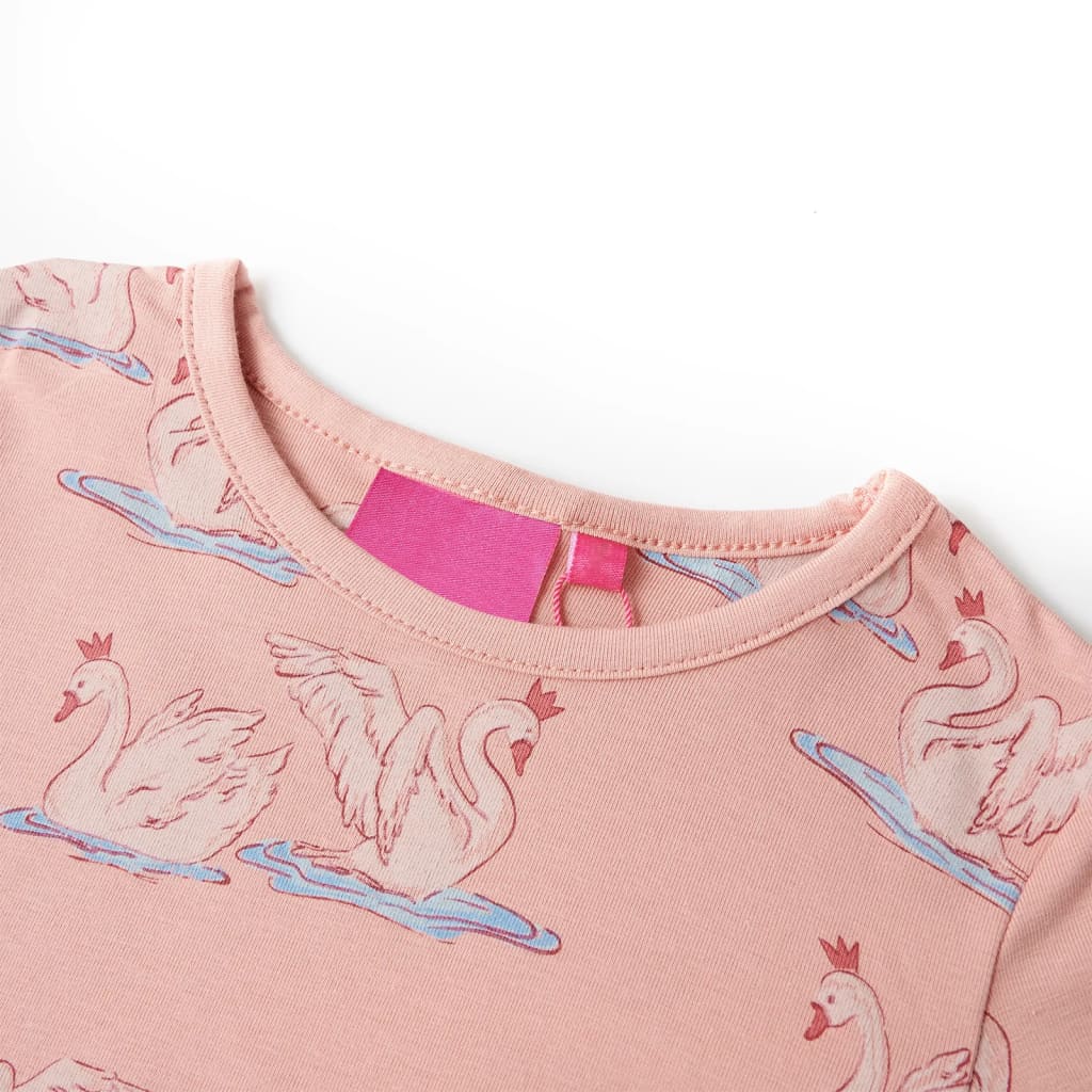 Pijama de manga comprida para criança rosa-claro 92