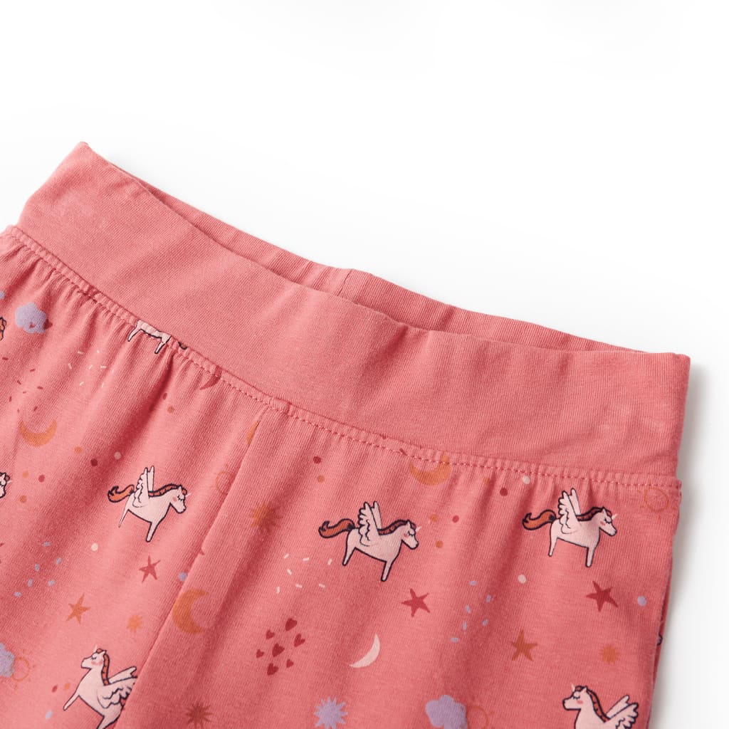 Pijama de manga comprida para criança rosa-velho 128