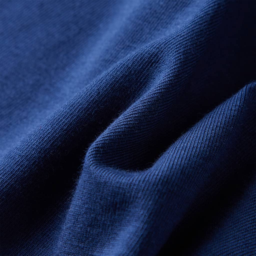 T-shirt de manga comprida para criança azul-marinho 140