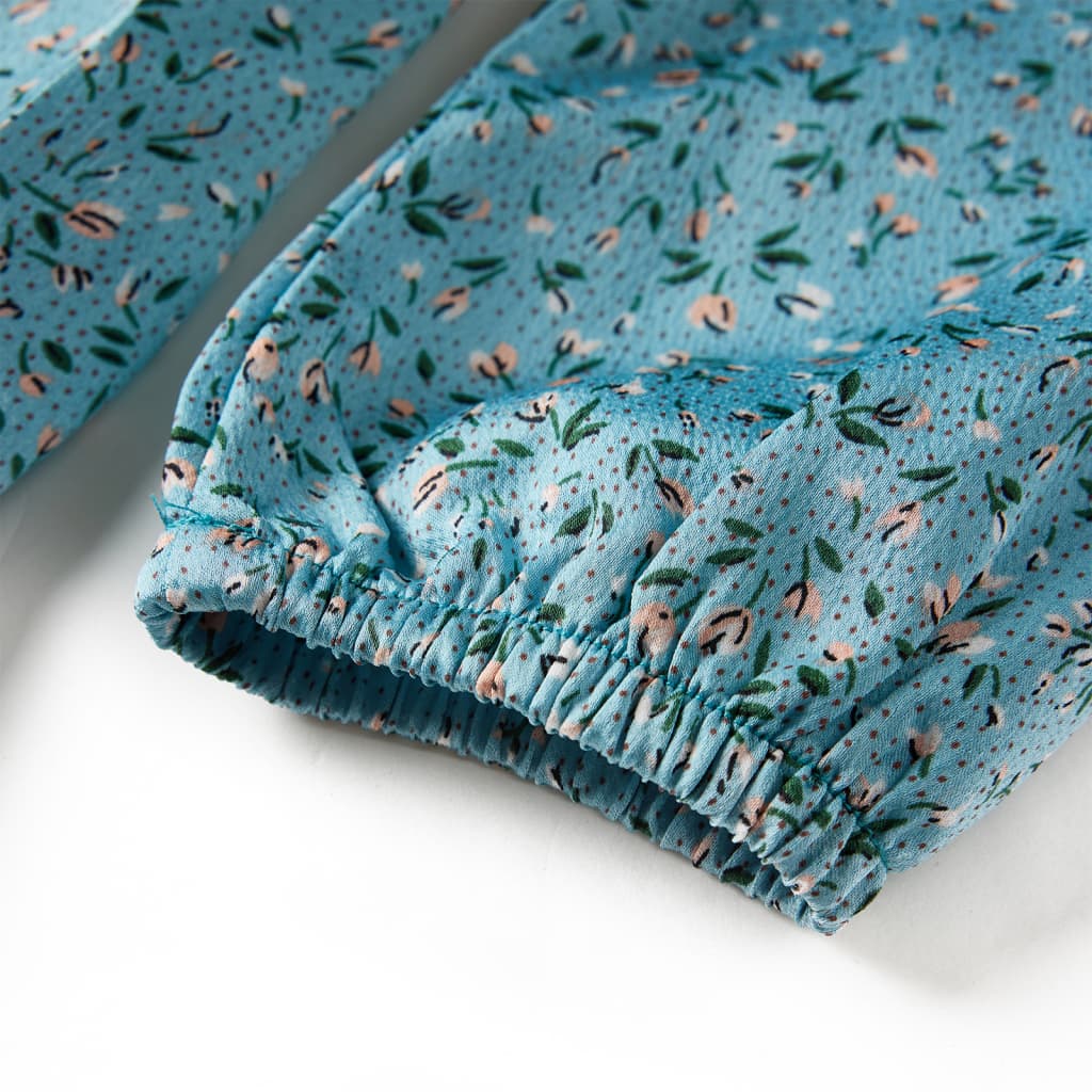 Vestido de manga comprida para criança azul 116