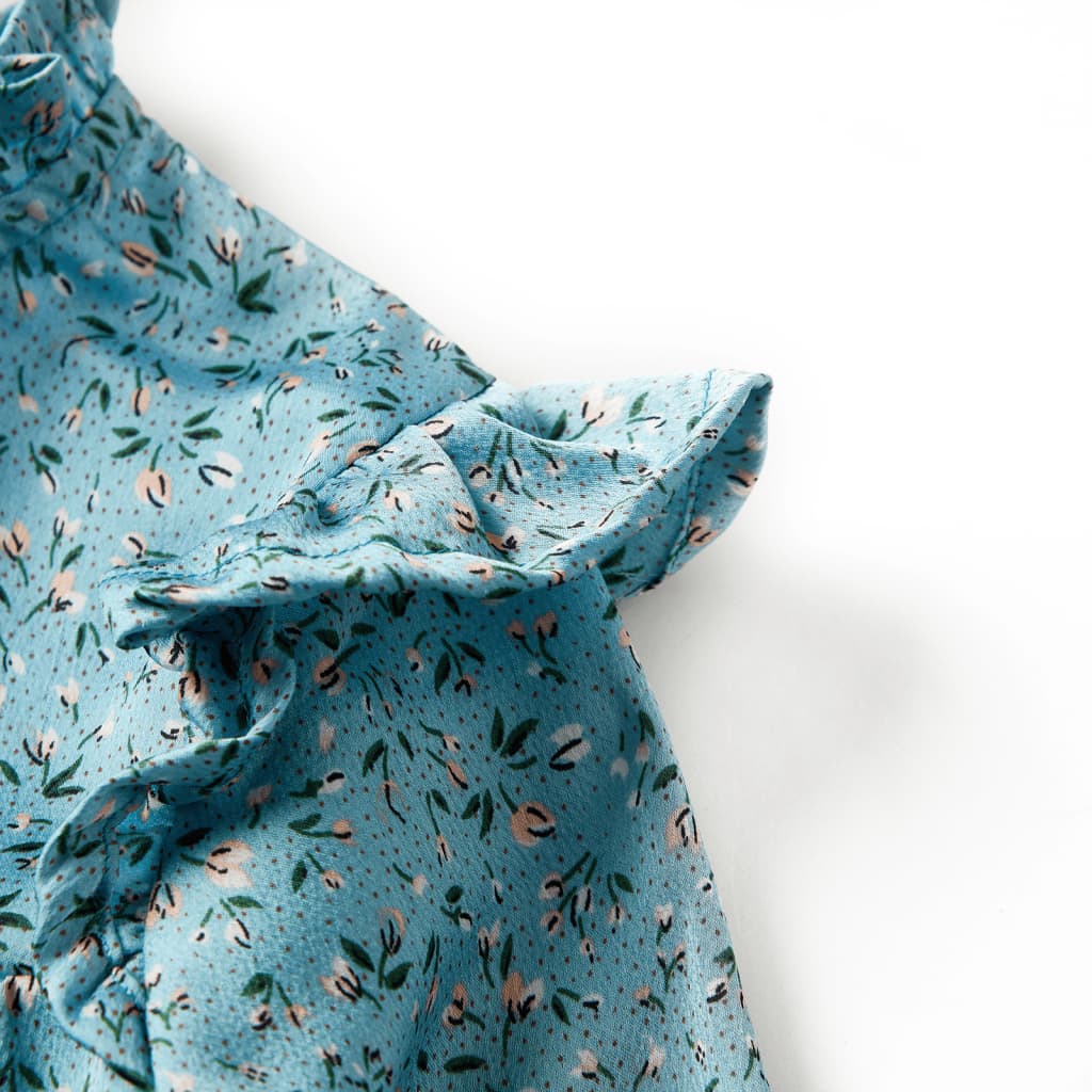 Vestido de manga comprida para criança azul 116