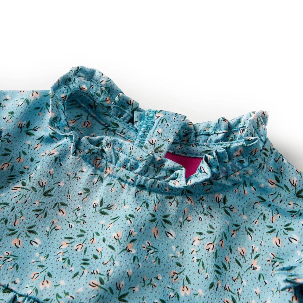 Vestido de manga comprida para criança azul 116