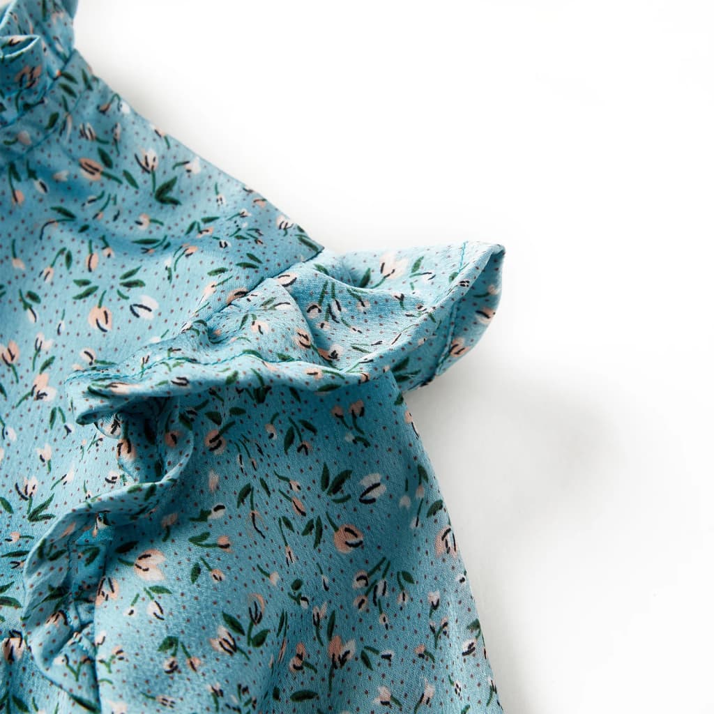 Vestido de manga comprida para criança azul 116