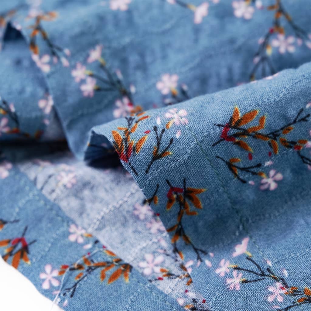 Vestido de manga comprida para criança azul-petróleo 104