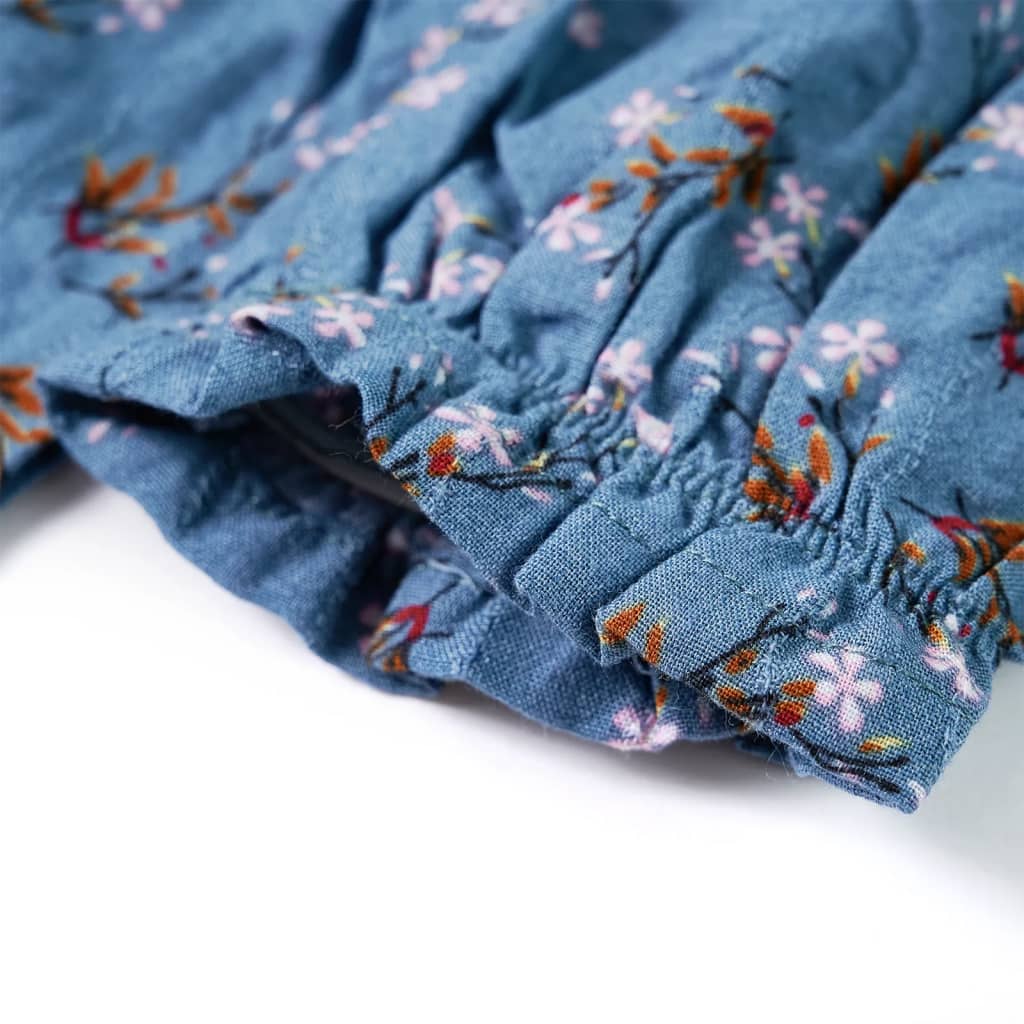 Vestido de manga comprida para criança azul-petróleo 104