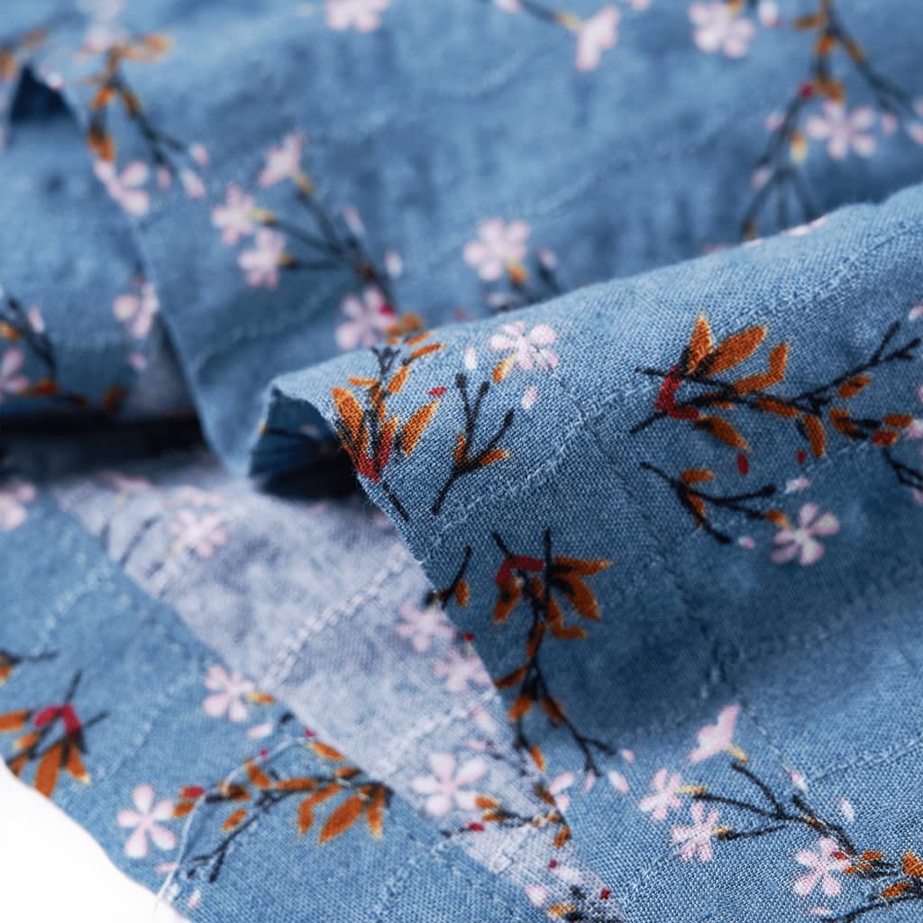 Vestido de manga comprida para criança azul-petróleo 104