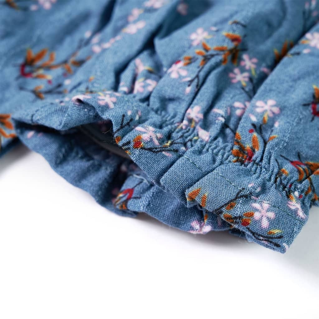 Vestido de manga comprida para criança azul-petróleo 104