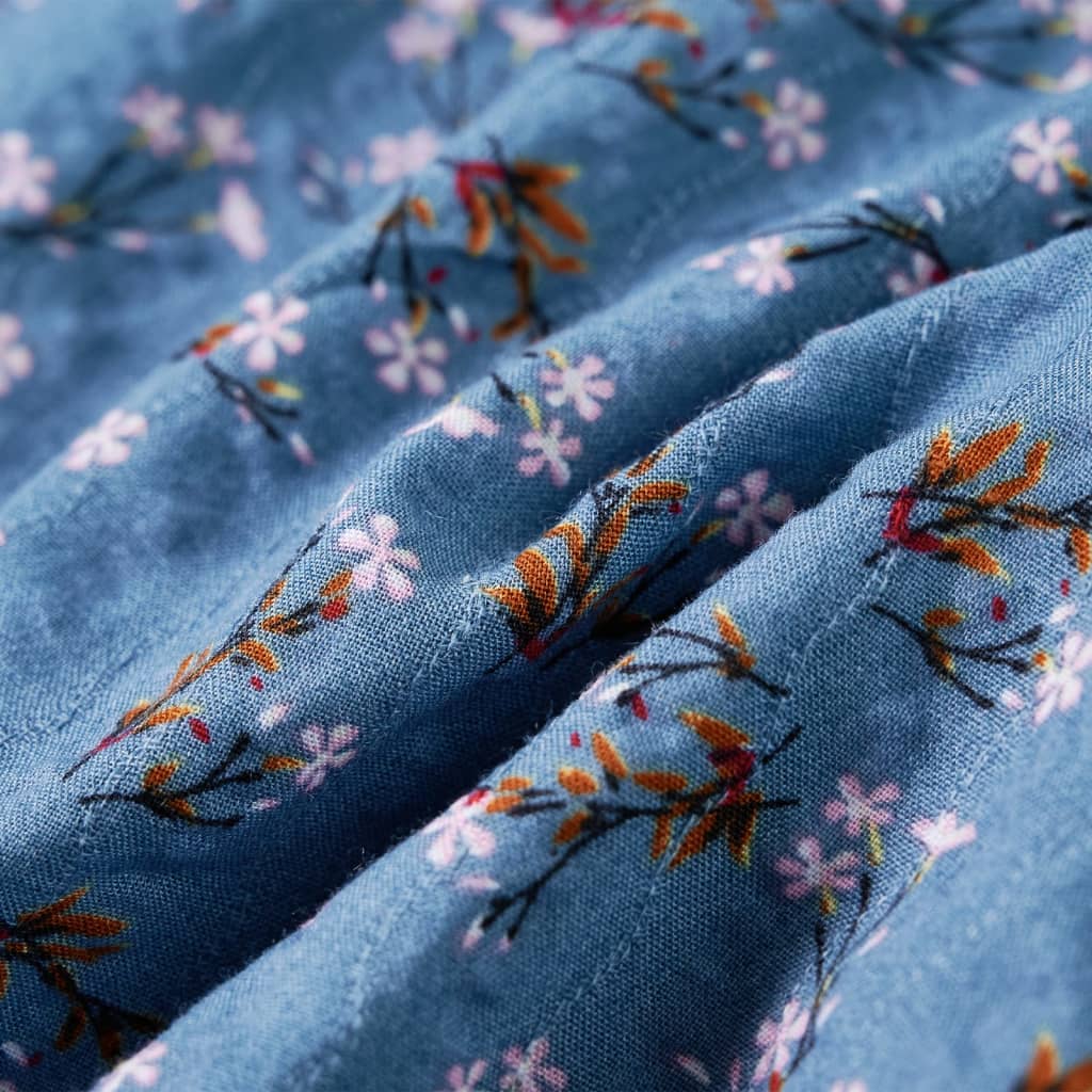 Vestido de manga comprida para criança azul-petróleo 104