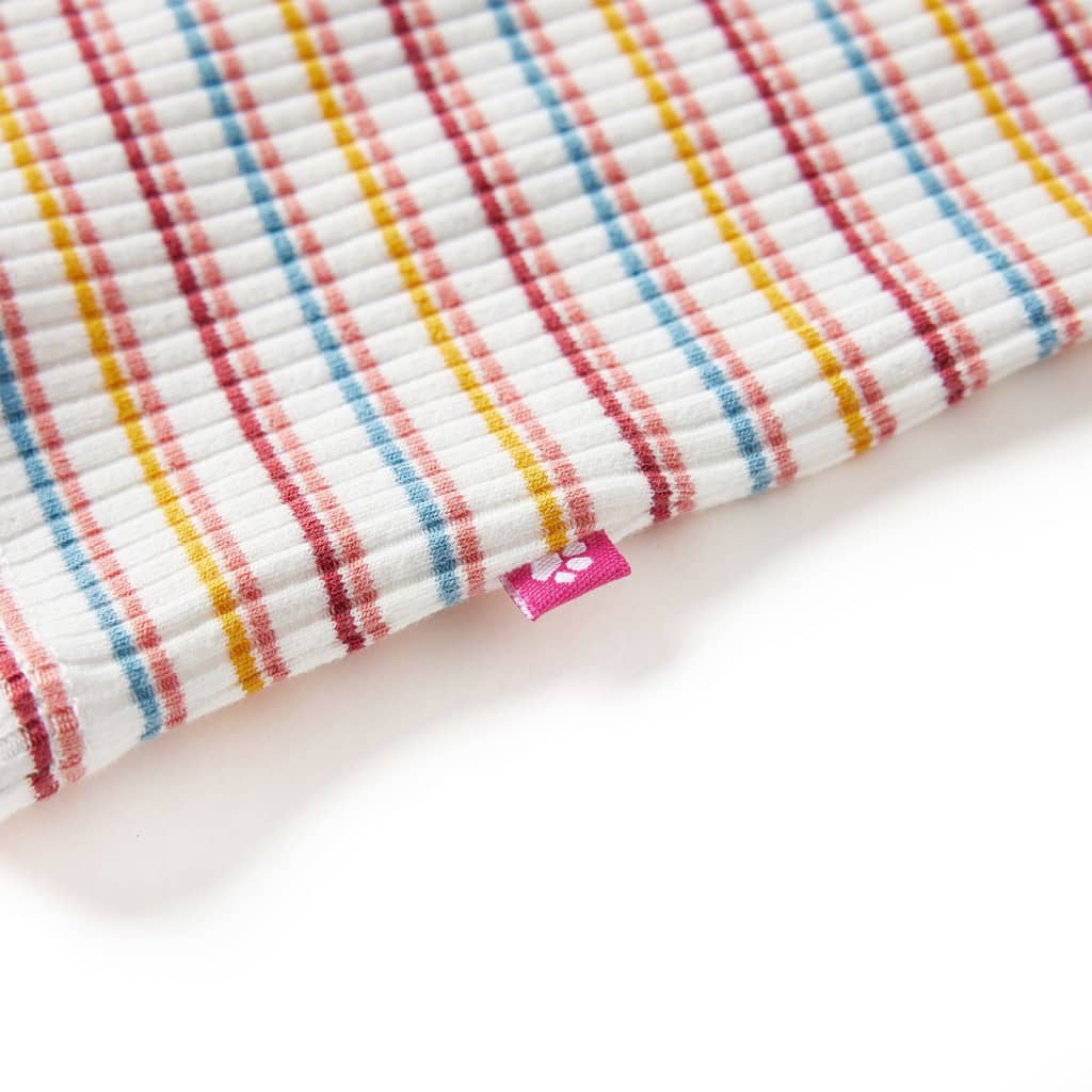 T-shirt manga comprida para criança de meia gola cor ocre 140