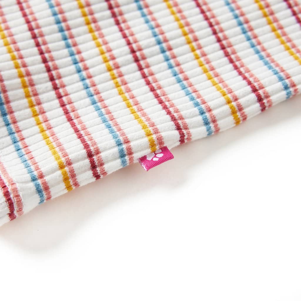 T-shirt manga comprida para criança de meia gola cor ocre 140