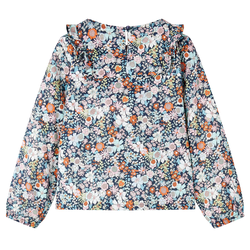 Camisola manga comprida para criança azul-escuro 92