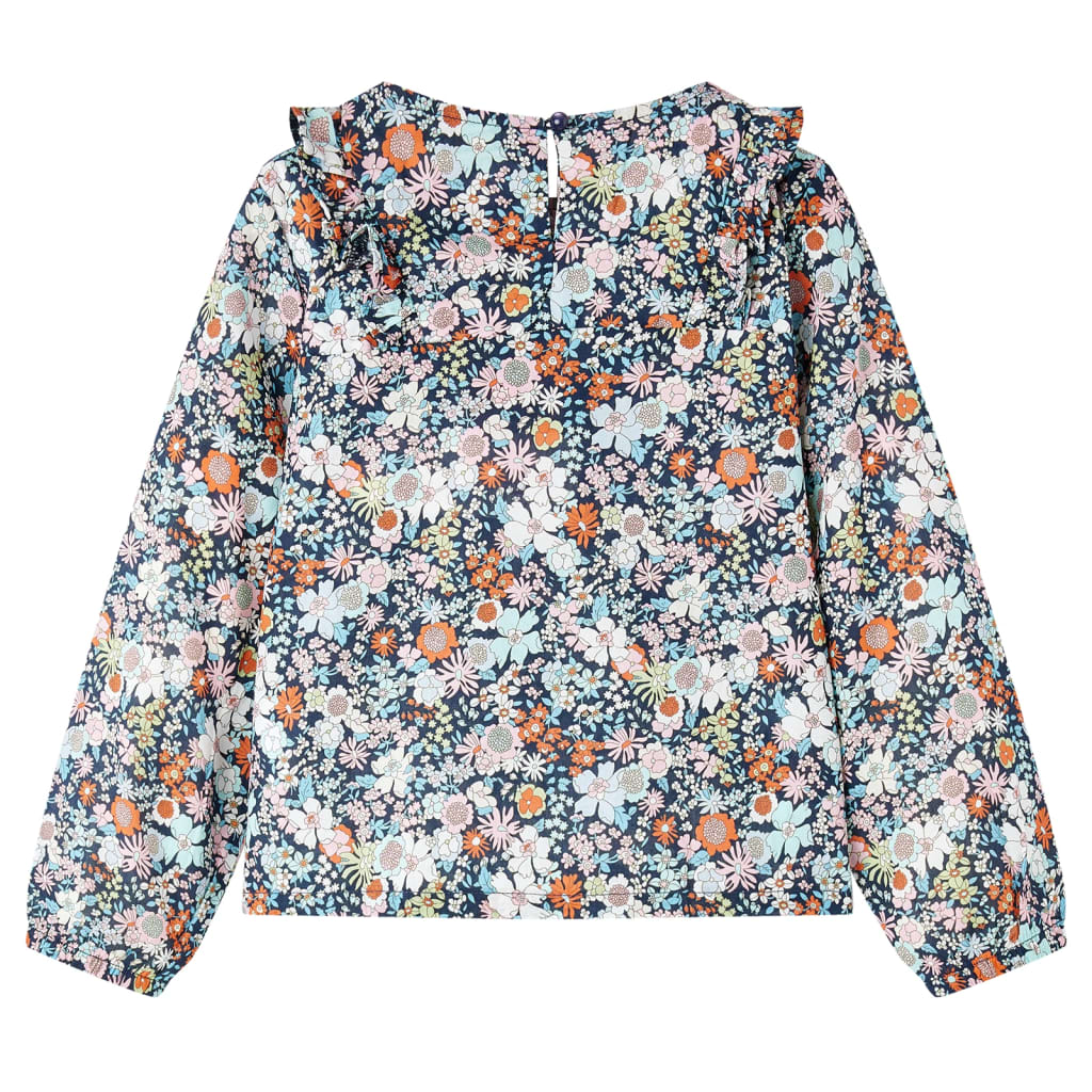 Camisola manga comprida para criança azul-escuro 92