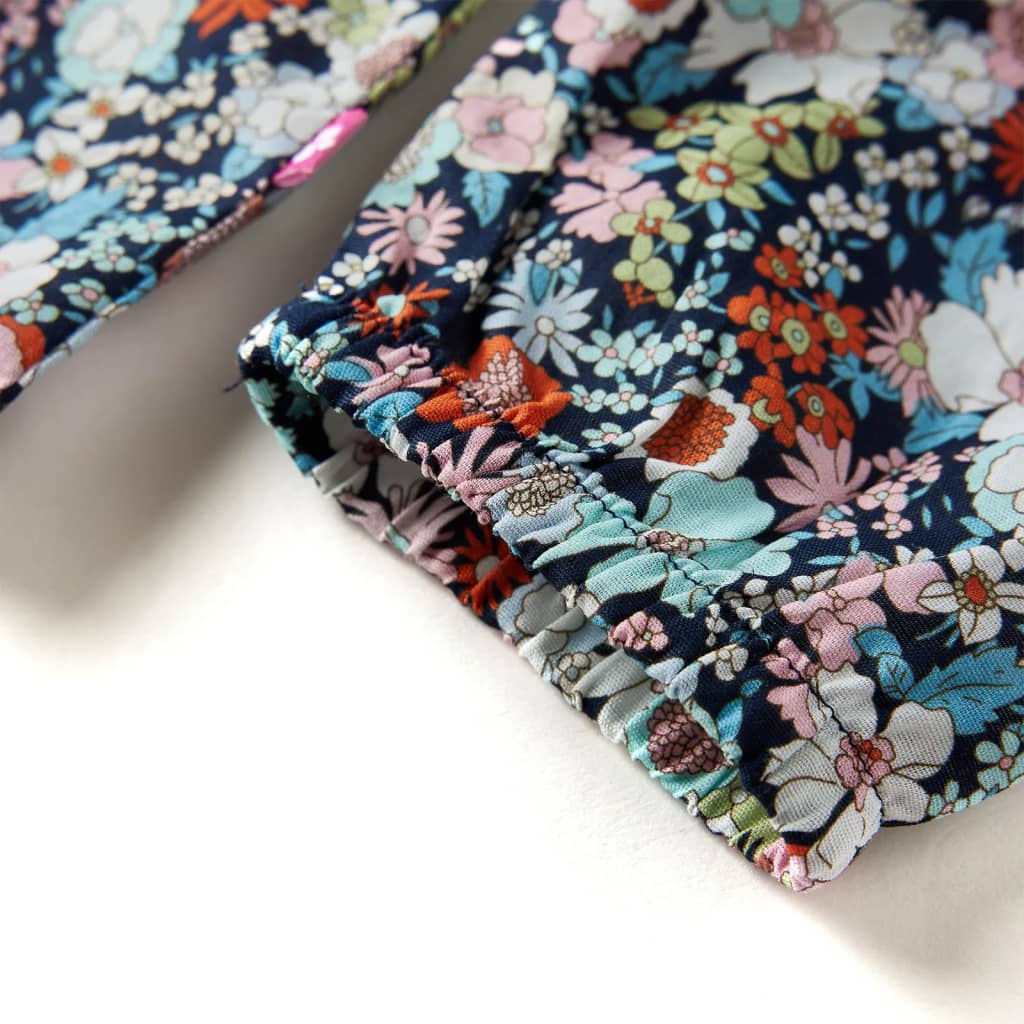 Camisola manga comprida para criança azul-escuro 92