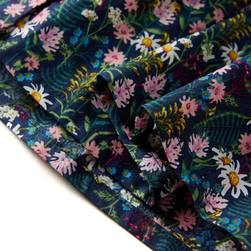 Vestido de manga comprida para criança azul-escuro 116