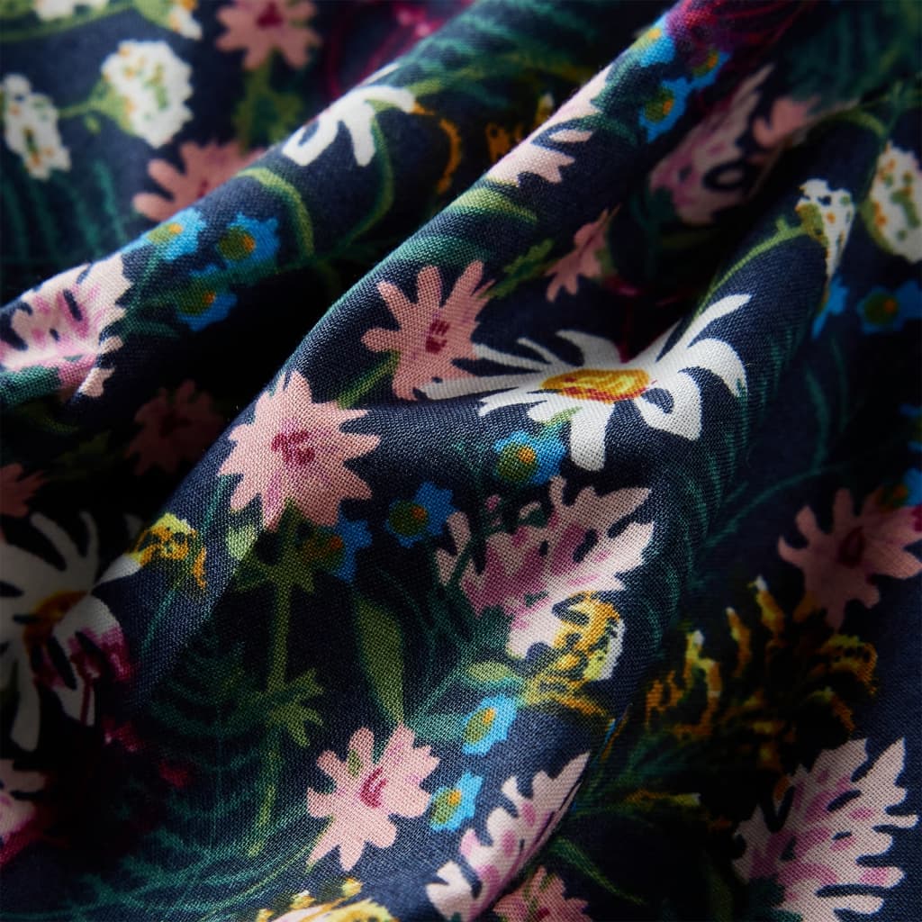 Vestido de manga comprida para criança azul-escuro 116