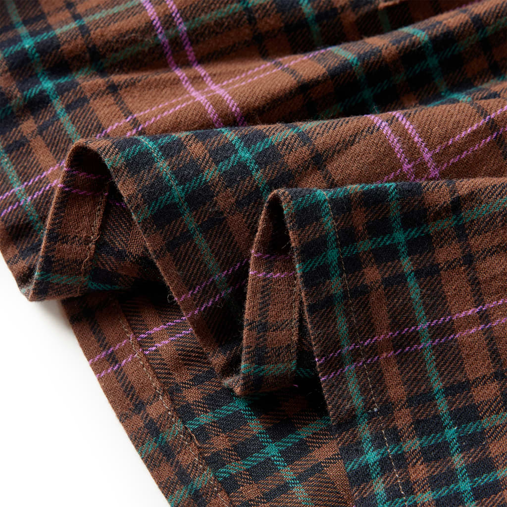 Vestido de criança com mangas compridas cor conhaque 140