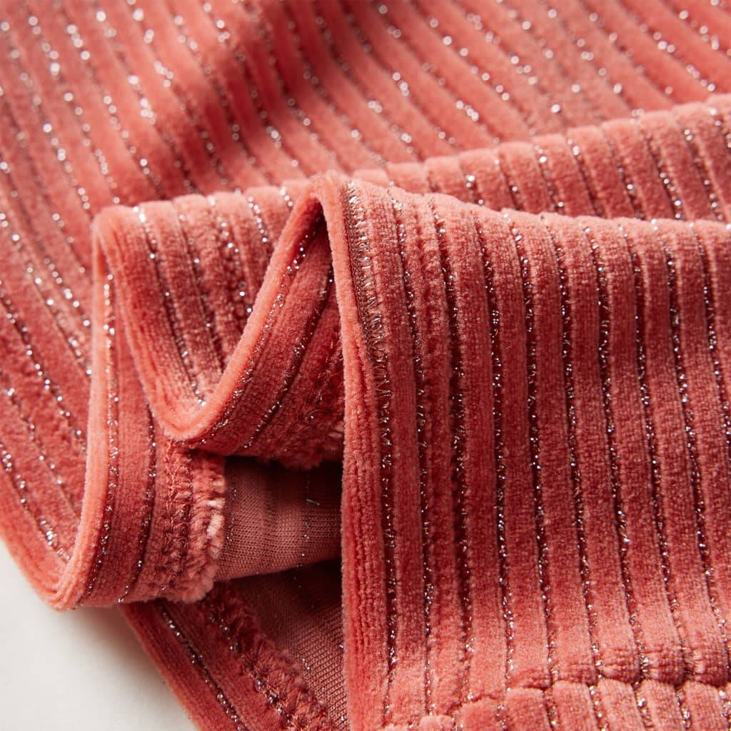 Vestido de manga comprida p/ criança rosa-médio 140