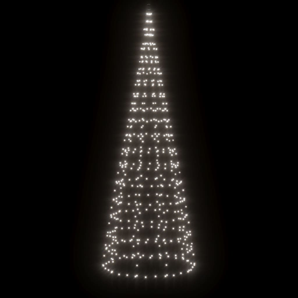 LED Árvore de Natal no mastro 550 LEDs Branco Frio 300 cm