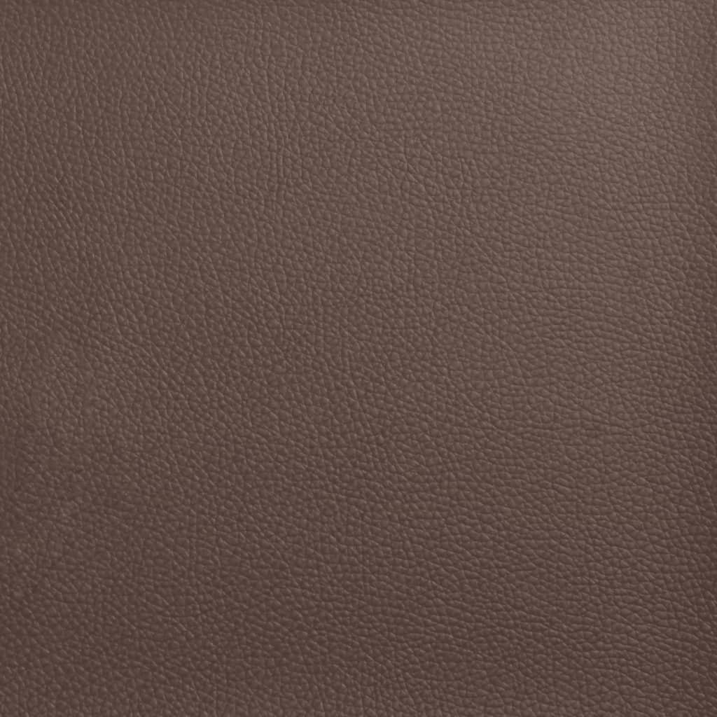 Poltrona reclinável c/ apoio de pés couro artificial castanho