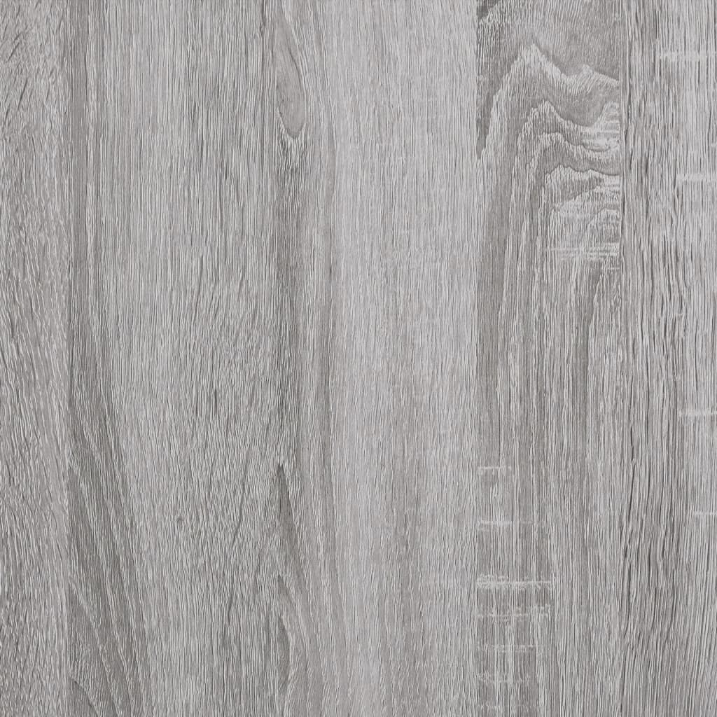 Prateleiras de parede c/ barras 2 pcs 30x25x30 cm cinza sonoma