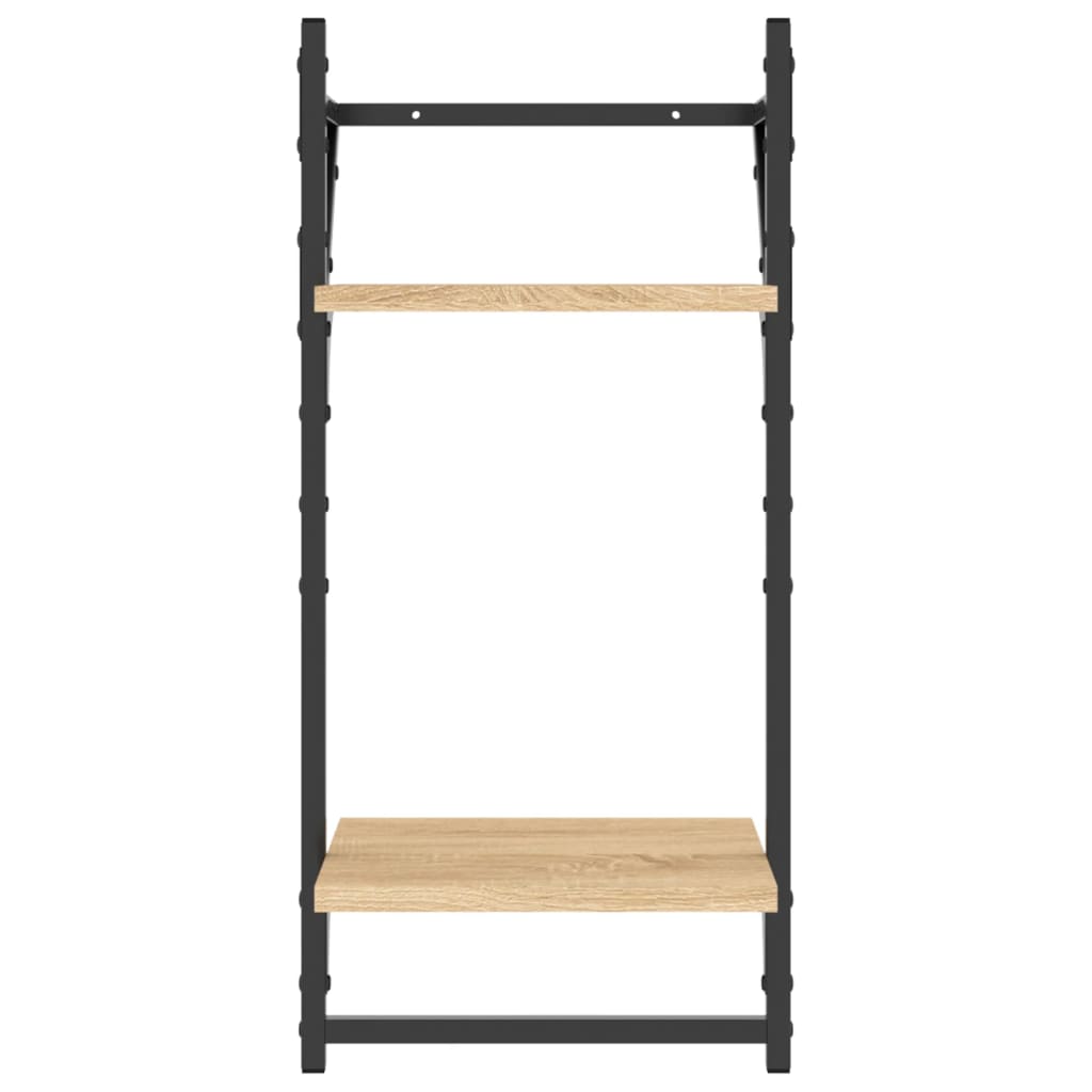 6 pcs prateleiras parede derivados de madeira carvalho sonoma