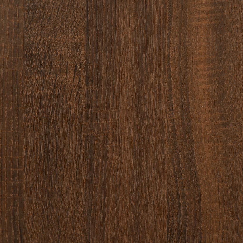 Prateleira de parede com barra 30x25x30 cm carvalho castanho