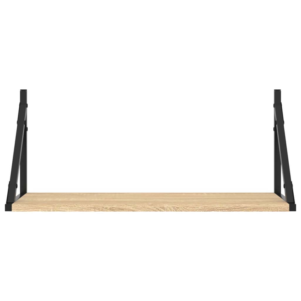 Prateleiras de parede 2pcs derivados de madeira carvalho sonoma