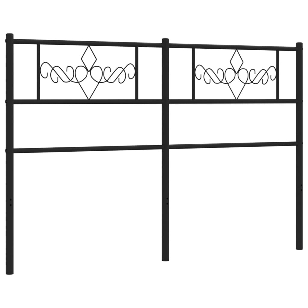 Cabeceira de cama 140 cm metal preto