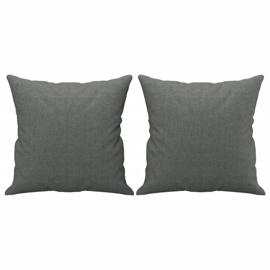 Sofá 3 lugares + almofadas decoração 180 cm tecido cinza-escuro