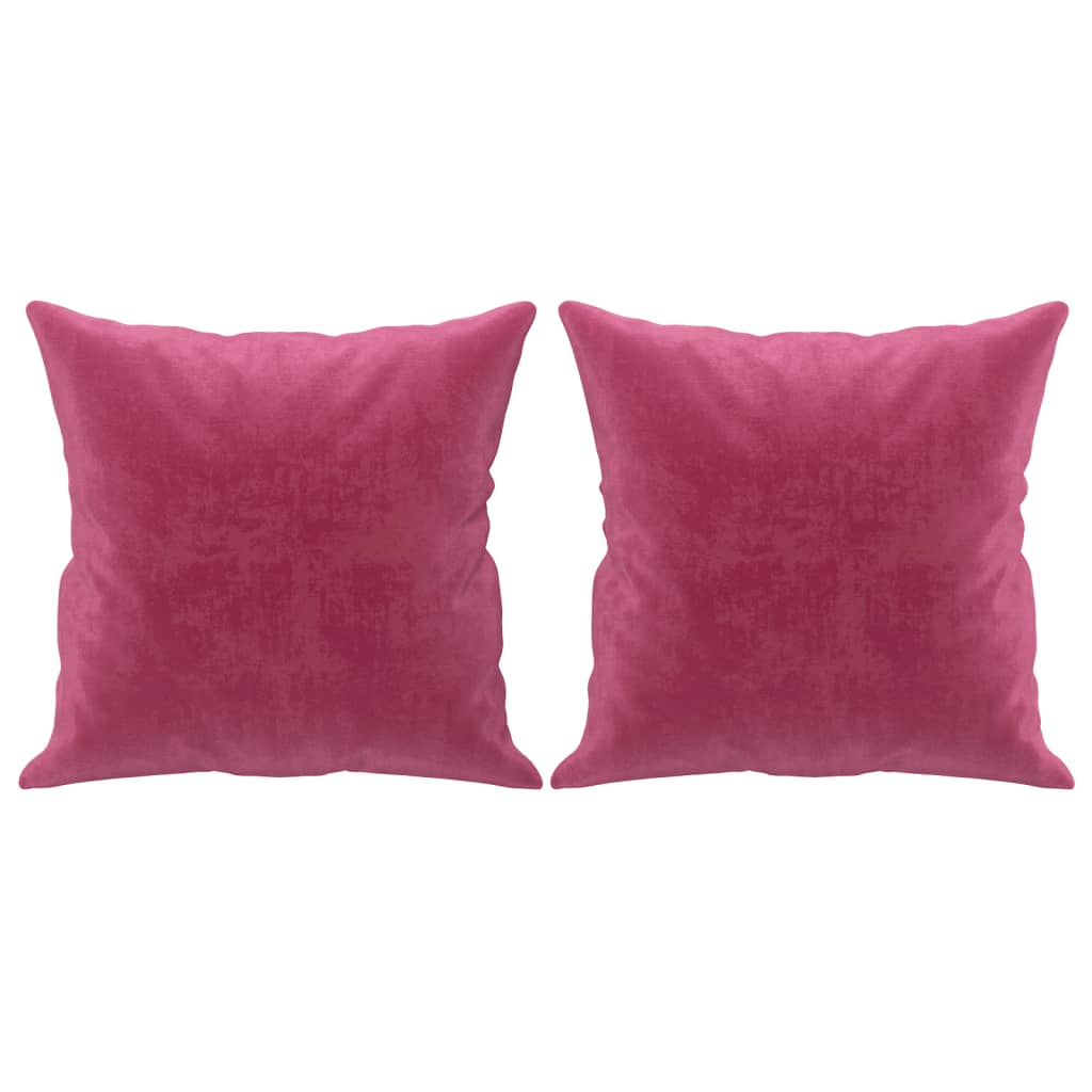 Sofá 2 lug. + almofadas decorativas 120cm veludo vermelho tinto