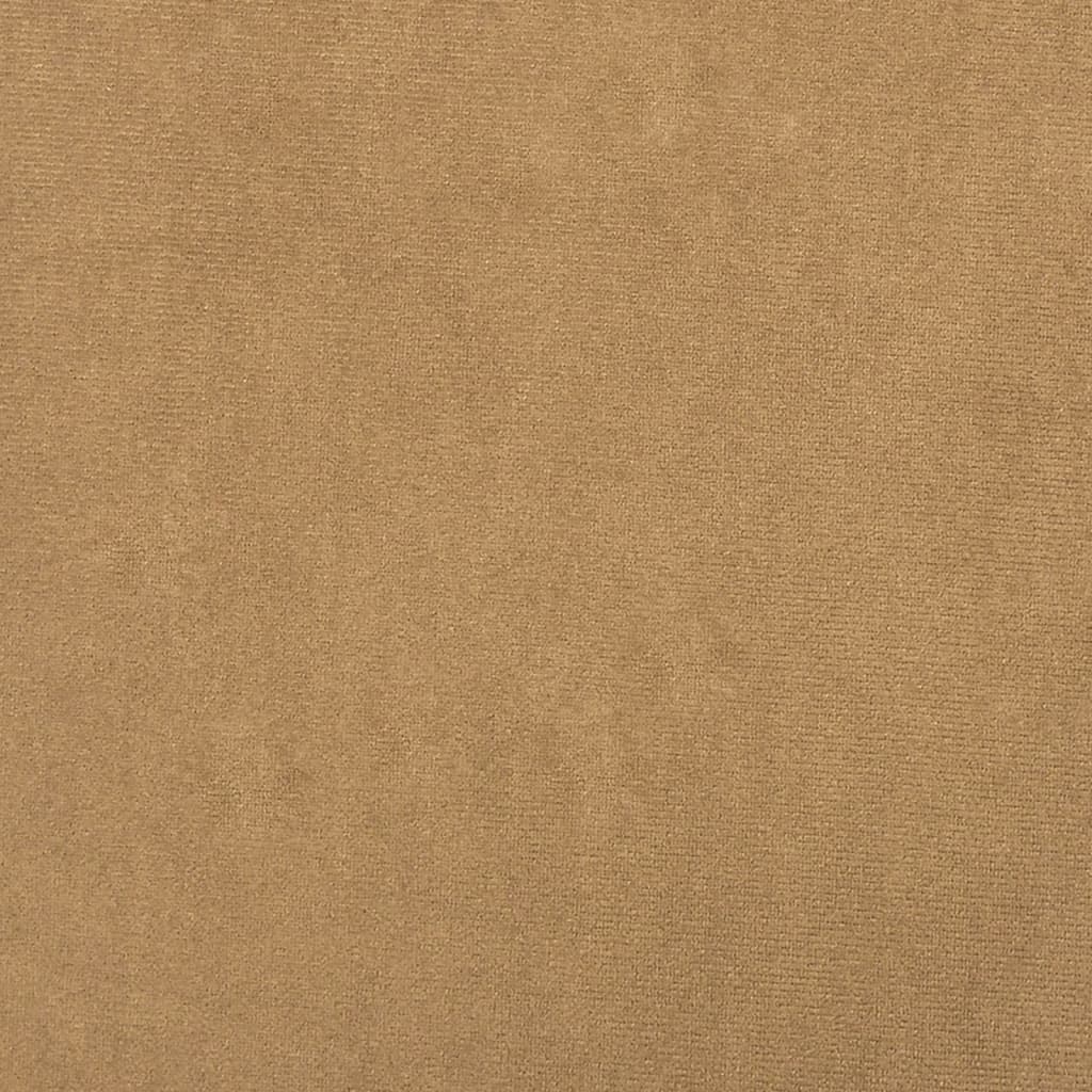 Sofá 3 lugares c/ almofadas decorativas 180 cm veludo castanho