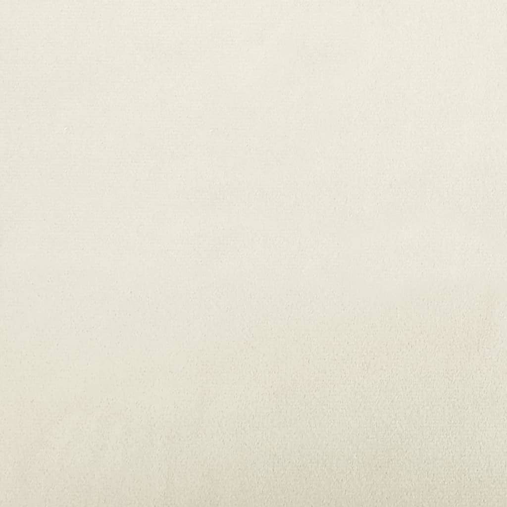 Sofá 3 lugares c/ almofadas decorativas 180 cm veludo creme