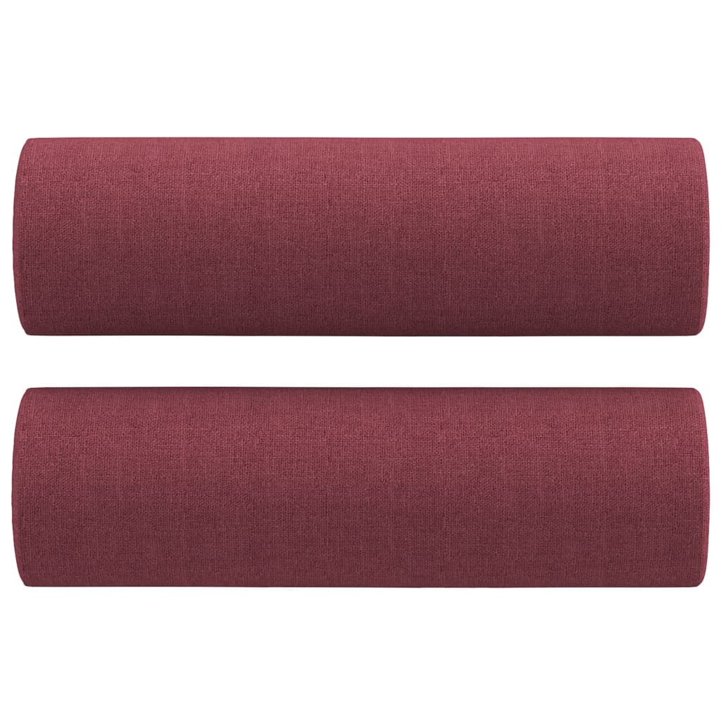 4 pcs conjunto de sofás com almofadas tecido vermelho-tinto