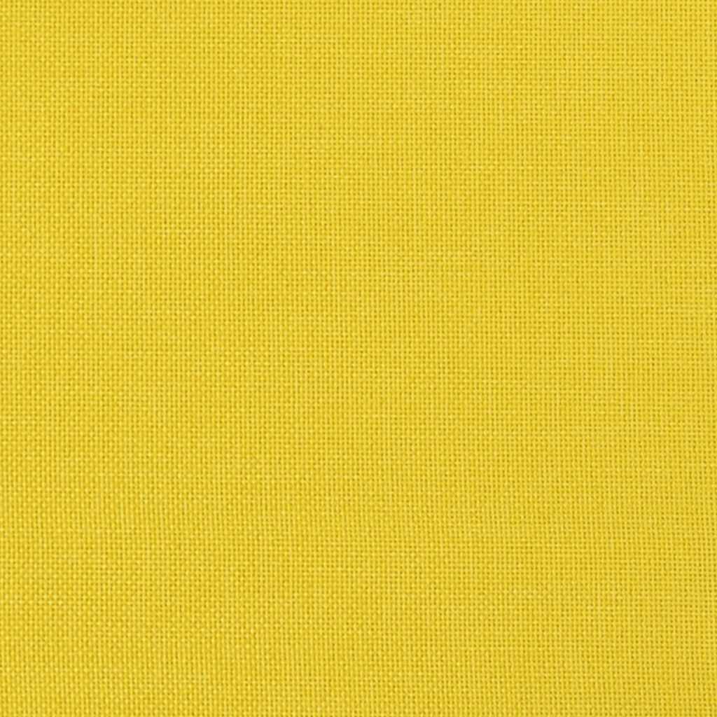 3 pcs conjunto de sofás com almofadas tecido amarelo-claro