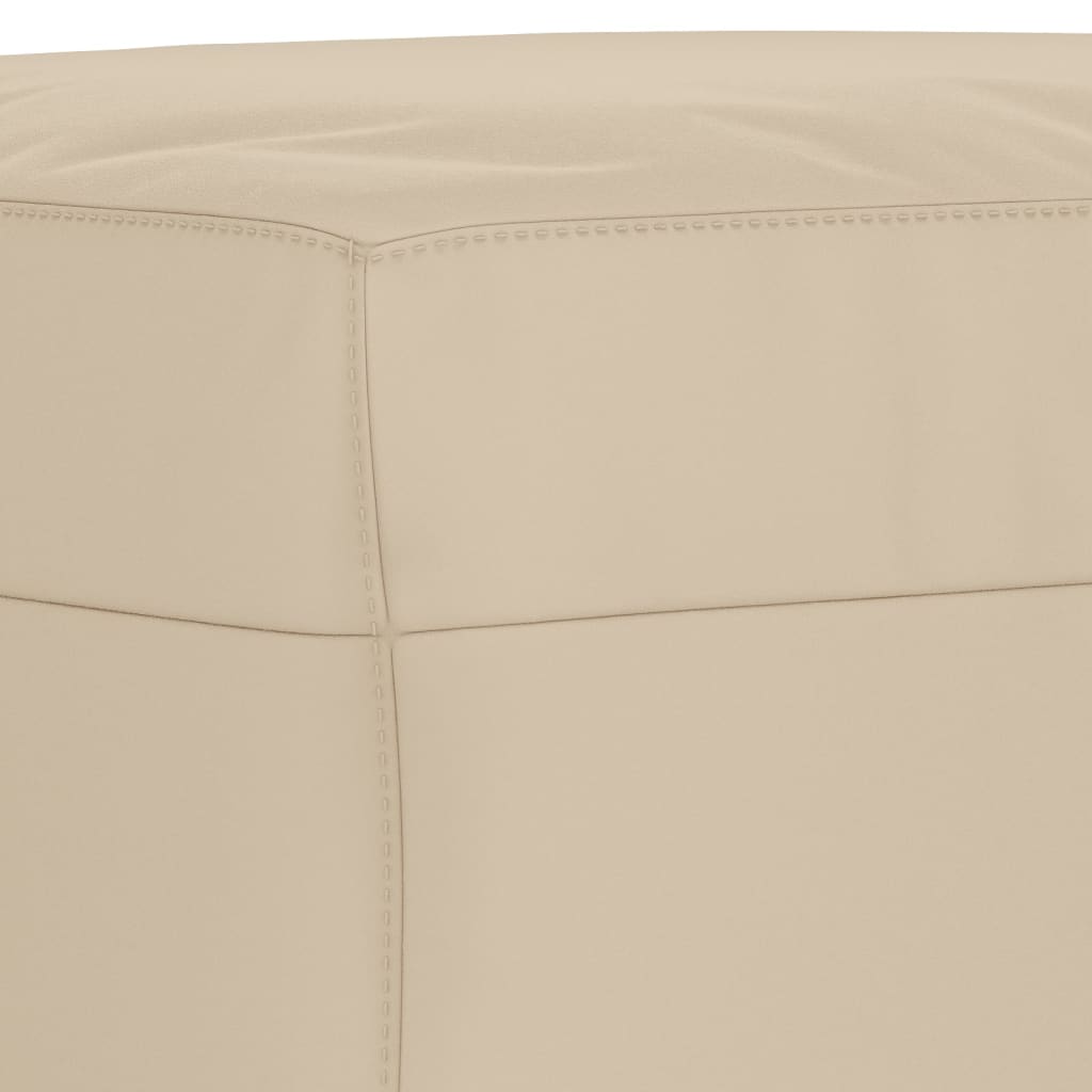 4 pcs conjunto sofás c/ almofadas tecido microfibra cor creme