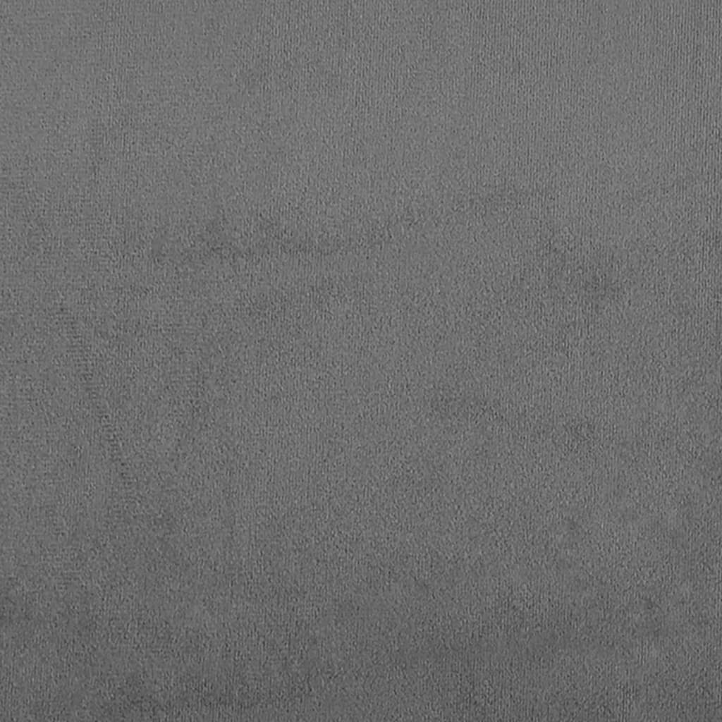 2 pcs conj. sofás c/ almofadões tecido microfibra cinza-escuro